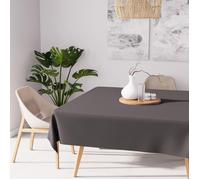 Nappe anti-tâches carrée 140X140 cm ALIX anthracite, par Soleil d'Ocre