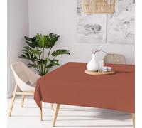 Soleil d'ocre, Nappe Anti-tâches carrée 140X140 cm Alix Corail