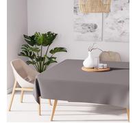 Nappe anti-tâches carrée 140X140 cm ALIX gris, par Soleil d'Ocre