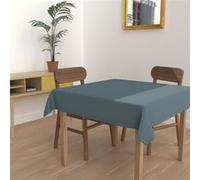 Soleil d'ocre, Alix Nappe carrée Anti-tâches, Polyester, Bleu Celadon, 180x180 cm