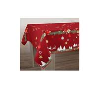 Nappe anti-taches noël rouge - taille : rectangle 150x200 cm