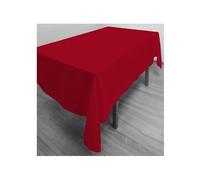 Soleil d'Ocre – Nappe anti-tâches ALIX – Rectangle 140x300 cm, polyester – Rouge
