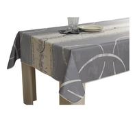 Nappe anti-taches Rectangulaire - Astrid - 150x200 cm - Gris, Ecru