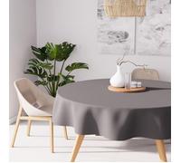 Nappe anti-tâches ronde 180 cm ALIX gris, par Soleil d'Ocre