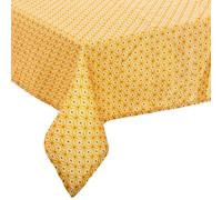 Atmosphera – Nappe anti-taches à motifs Paty – 140 x 240 cm – Jaune