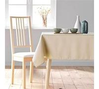 Douceur d'Intérieur, Nappe Rectangle (140 x 250 cm) Essentiel Naturel, Polyester Uni