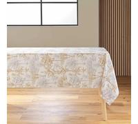 Douceur d'Intérieur – Nappe antitache Canarie imprimée 145 x 240 cm Naturel