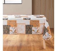 Douceur d'Intérieur Nappe rectangulaire Faya Antitache polyester imprimé 150×240 cm Naturel
