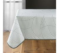 Douceur d'Intérieur Nappe carrée Linea – 150 x 150 cm Polyester imprimé antitache Blanc