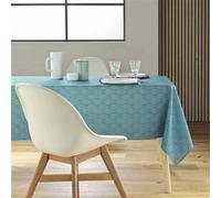 Douceur d'Intérieur, Nappe Rectangle (145 x 240 cm) Ofelis Bleu, Polyester Imprimé