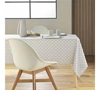 Douceur d'Intérieur, Nappe Rectangle (145 x 240 cm) Costaria Naturel, Polyester Imprimé