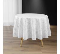 Douceur d'Intérieur – Nappe ronde Lonigold Ø 180 cm – Polyester imprimé métallisé Naturel