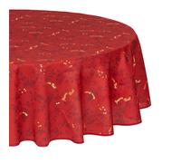Nappe Antitache Ronde ""Maison des Couleurs"" 180cm Rouge