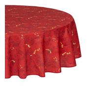 Nappe Antitache Ronde ""Maison des Couleurs"" 180cm Rouge