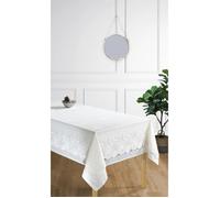 univers decor Nappe + Surnappe en Dentelle Style Vintage Toutes Dimensions (Crème, Nappe Rect. 150x250+Surnappe Dentelle 140x240)