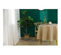 Nappe antitache unie beige ronde 160 cm