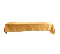 Nappe Blanche 3 Mètres 145X320Cm - Couverture De Table Résistante Aux Taches Pour Banquet, Fête, Mariage - Décoration Longue Rectangulaire (Or)