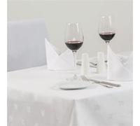 Nappe Blanche Coton Motifs Feuilles 1780 x 2750 mm Mitre NC G