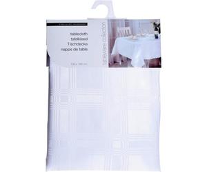 Nappe blanche élégante avec motif géométrique