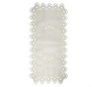 Nappe brodée rectangulaire 50 x 100 cm en polyester pour cuisine, bureau, mariage, vacances, décoration réutilisable (10)