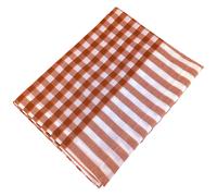 Nappe carré à carreaux 100% coton 160x250 cm BISTROT Rouge paprika