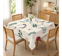 Nappe Carrée 120x120 cm éToile de NoëL UY95 | Nappe de Table Imperméable Anti-Taches Lavable, Décoration, NoëL pour Cuisine, Salle à Manger, Jardin & Terrasse