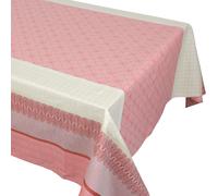Nappe carrée 150x150 cm Jacquard 100% coton + enduction acrylique CHARLESTON rouge Corail