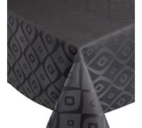 Nappe carrée 150x150 cm Jacquard 100% polyester BRUNCH anthracite