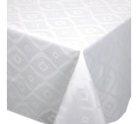 Nappe carrée 150x150 cm Jacquard 100% polyester BRUNCH blanc