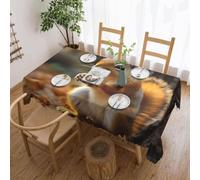Nappe Carrée 150x150 cm Motif écureuil 3D Nappe de Table Animaux Tissu Polyester Anti-Taches pour Intérieur Extérieur Jardin Cuisine et Fête 7685v