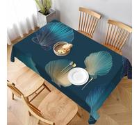 Nappe Carrée 150x150 cm Motif Thème Marin 3D Nappe de Table Dégradé Bleu Tissu Polyester Anti-Taches pour Intérieur Extérieur Jardin Cuisine et Fête 7619v