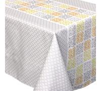 Nappe carrée 170x170 cm imprimée 100% polyester CARO géométrique gris