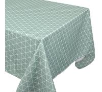 Nappe carrée 170x170 cm imprimée 100% polyester PACO géométrique vert thym