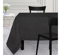 Soleil d'ocre, Venise Nappe Anti-tâches, Noir, 180x180 cm