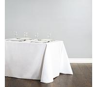 PartyDeco Nappe carrée blanche mate anti-tache 180 x 300 cm