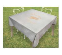 Soleil d'ocre Baguette Nappe carrée Coton Gris 180x180 cm