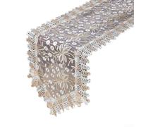 Nappe Centrale Ovale en Dentelle Fine avec Motifs Brodés et pour Repas Festifs - Entretien pour facile 40x150cm(40 * 180)