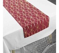 Nappe & Chemin de Table Elipsa 140x250cm Blanc & Rouge