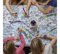 Nappe coloriable - Motif "carte du monde" | Eat Sleep Doodle