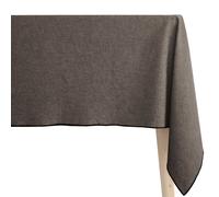 Nappe coton 160x200 cm HONO gris Granit finition point bourdon