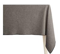 Nappe coton 160x200 cm HONO marron Schiste finition point bourdon