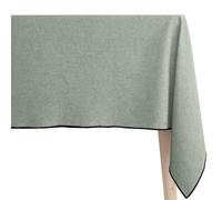 Nappe coton 160x200 cm HONO vert Lichen finition point bourdon