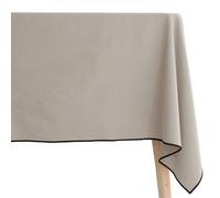 Nappe coton 160x300 cm HONO beige Chanvre finition point bourdon