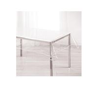 Nappe cristal rectangle 140 x 240 cm pvc uni 15/100e garden/biais Blanc