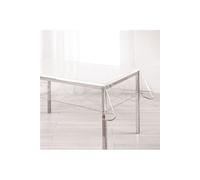 Nappe cristal rectangle 140 x 240 cm pvc uni 15/100e garden/biais Taupe