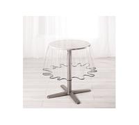 Nappe cristal ronde (0) 180 cm pvc uni 15/100e garden/biais Anthracite