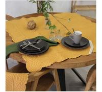 Nappe de jeux carré de table Jaune Curry 100x100 cm