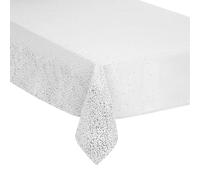 Nappe de Noël design Léopard - L. 360 x l. 140 cm - Blanc