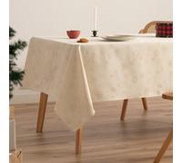 Nappe De Noël En Coton Jacquard Écru 140x240 Cm