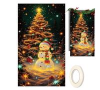 Nappe de porte de Noël - 183 x 91 cm - Décoration de fête fluorescente UV | Bannière de fond de porte pour propriétaires, résidents, décorateurs, école, bureau, entrée, fête, maison, appartement, salon